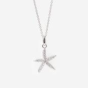 Sparkling Starfish Necklace | Sterling Silver