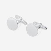 Sterling Silver Cuff Links Round | Free Engraving