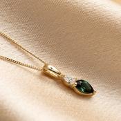 Tessa Tourmaline Drop Necklace | 10ct Gold image