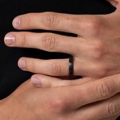 THOR 4mm | Men's Wedding Ring in Zirconium &amp; Silver image