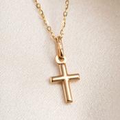 Tiny Cross &amp; Chain | 9ct Gold