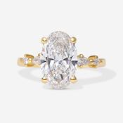 VENUS 3.19ct | Oval Solitaire Lab Grown Diamond Engagement Ring in 18ct Gold