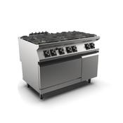 Mareno 6 Burner Gas Range PC912GFG - Gas Oven