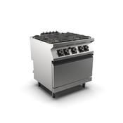 Mareno 4 Burner Gas Range PC98GFG - Gas Oven