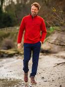 BRAKEBURN WORBARROW RUST 1/4 ZIP SWEAT