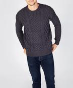 IrelandsEye Knitwear Blasket Aran Sweater Navy image