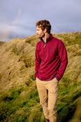 BRAKEBURN BURGUNDY 1/4 ZIP SWEAT image