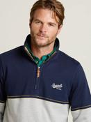 BRAKEBURN COLOUR BLOCK 1/4 ZIP SWEAT image