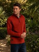 Brakeburn Frampton 1/4 Zip Sweat Rust