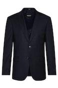 DIGEL WOOL STRETCH SUIT SELF PATTERN MIDNIGHT