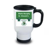 St Vincents GAA Travel Mug White Half Print 2021 image