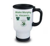 St Vincents GAA Travel Mug White Half Print 2020 image