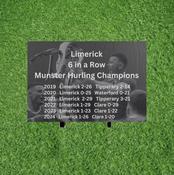 Limerick 6 in a Row Munster Hurling Champions Large Engraved Slate