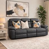 Atlantic 3 Seater Recliner Sofa Grey image