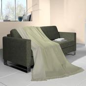 Biederlack Texture Semi Plain Throw - Green 140x180cm image
