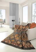 Biederlack Ikat Diamond Brown Throw | B7904 image