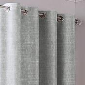 Eliza Fleece Eyelet Curtains-Duck Egg - 90x90'' image