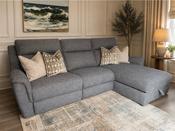 Thomas Right Hand Facing Chaise Electric Sofa with Storage image