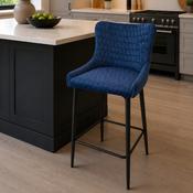 Ottawa Bar Stool Navy Velvet image
