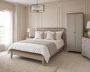 Lagan 5ft King Bedframe Grey/Oak image
