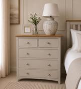 Lagan Tall Chest of Drawers Grey/Oak image