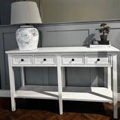 Turin 4 Drawer Console Table White image