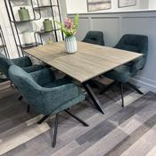 Premier Extending Dining Table Grey Oak 1.6mtr - 2mtr image