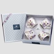 Newgrange Living White Thistle Bone China  Mugs set of 4