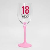 Oh Happy Days 18th Wine Glass image
