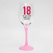 Oh Happy Days 18th Wine Glass image