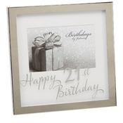 21st Birthday Silverplated Box Frame image