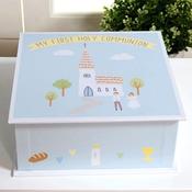 First Holy Communion Blue Keepsake Box Blue