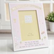 First Holy Communion Frame Pink