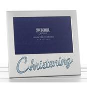 Glitter Word Christening Frame 6x4 Boy