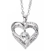 Newgrange Living Silver Heart With Stone Pendant image