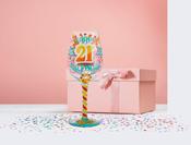 Lolita Happy 21st Birthday Wine Glass image