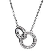 Newgrange Living Silver Interlocking Diamond Ring w/stone Pendant image