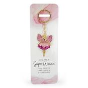 Angel Pink Keyring - You Are A Super Woman