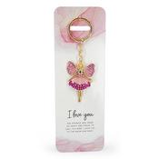 Angel Pink Keyring - Love You