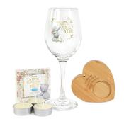 Me to You Glass Secret Message Tealights and Holder Set