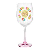 Lolita Birthday Balloons Wine Glass image