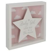 Sparkle Art Plaque Star Baby Girl
