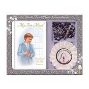 Communion Girl Gift Set - Black Rosary Beads