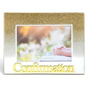 Confirmation Gold Glitter Frame 5" x 3.5"