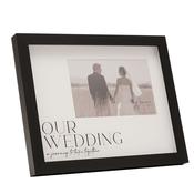 Amore Black 'Our Wedding'  Frame 6" x 4" image