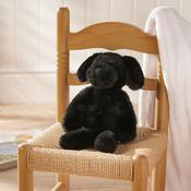 Softies Monty - Plush Long Leg Black Puppy 30cm