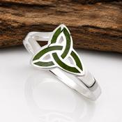 Connemara Marble Irish Trinity Knot Ring image