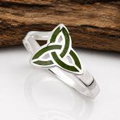 Connemara Marble Irish Trinity Knot Ring image