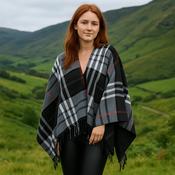 Jimmy Hourihan Fringed Shawl in Plaid Design image