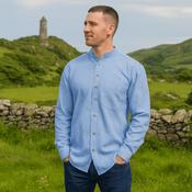 Irish Grandfather Shirt with Blue and White Stripes image